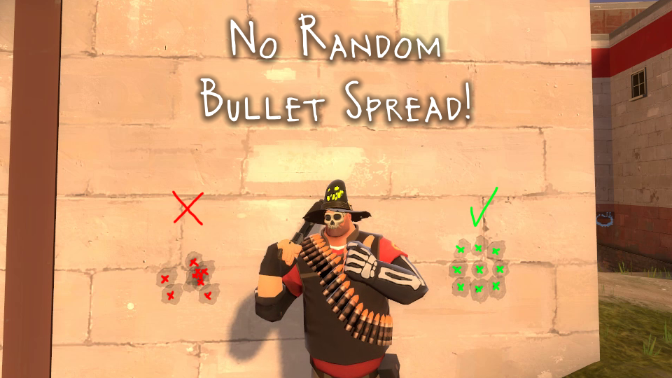 Screenshot of no Random bullet spread fix